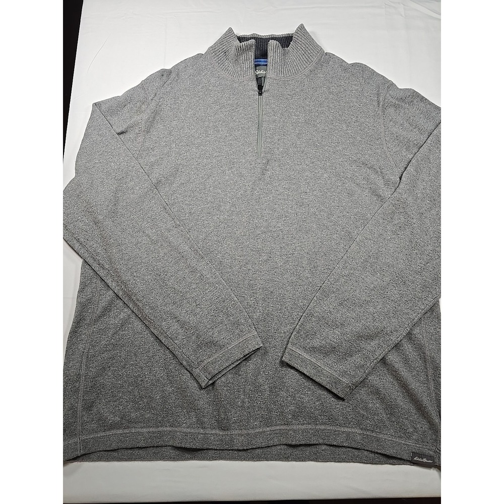 Eddie Bauer Merino Cotton 1/4 Zip Sweater XL Golf Old Money Men's